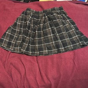 Low waisted zip up skirt dark brown dark acedemia